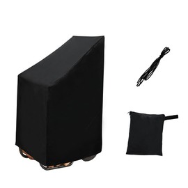 UCARE Firewood Log Cart Cover Waterproof Outdoor Snowproof Rolling Firewood Cart Racks Cover Protector 600D Oxford Outdoor Wood Rack Storage Mover Cover Black 21x25x38in