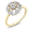 Gem Stone King 18K Yellow Gold Plated Silver White Topaz