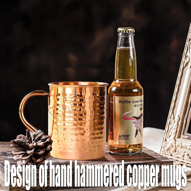 Mug Handcrafted of Pure THICK Copper - Timeless Hammered Finish