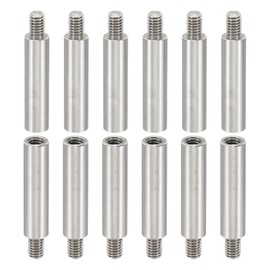 PATIKIL 24 Pieces M4 Spacers, M4 25+6 mm Spacer Stainless Steel Thread Spacer Screw Set 4 mm ID 6 mm OD Metric Male Female Thread Adapter for PCB