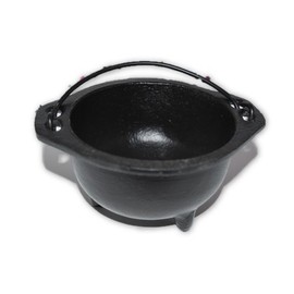 Nature Land Candles Large Cast Iron Cauldron for Incense, Resin/Cones