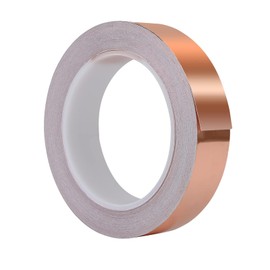 YSYONM Copper Foil Tape 1" x 65ft Conductive Metal Foil Adhesive Tape for Guitar, EMI Shielding, Crafts, Stained Glass, Solder Paper Circuit, Electrical Repairs and Grounding