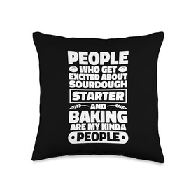Baker Knead - Crust Dough Baking Sourdough Bread Throw Pillow