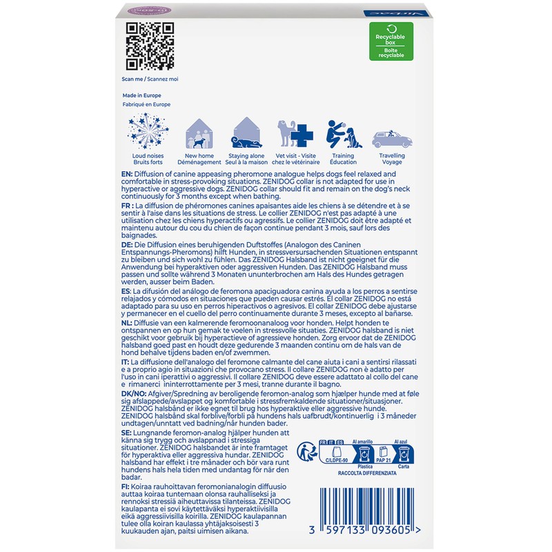 Zenidog Collar for Small Dogs | Calming Pheromones | Reduces