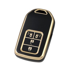 Kinotaka TPU Key Case for Honda Vehicles with Dual Slide, Fits Free/Free Plus/Odyssey/Step Wagon (New 6th Generation) and Other Compatible Key Covers (Black)