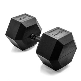 CAP Barbell 105 LB Coated Hex Dumbbell Weight with Black Handle