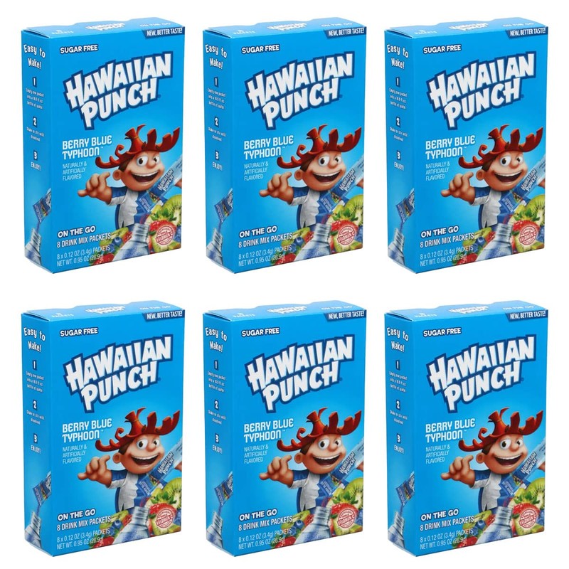 Hawaiian Punch Sugar-Free Berry Blue Powdered Drink Mix 6 Count