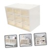 Hohopeti 2pcs Multi-functional Drawer Storage Box Clear Organizer for Jewelry