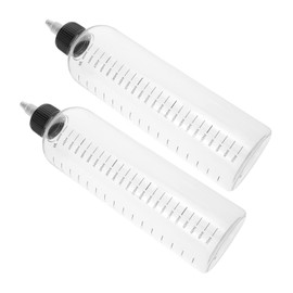 IWOWHERO 2pcs Hair Dye Applicator Bottle Dye Dropper Bottles Graduations Eco-friendly Reusable Squeeze for Salon Professionals