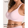 Vertvie Plus Size Full Coverage Wireless Supportive Comfortable Bra Back