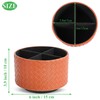 Czzmy Round Pen Holder, Leather, 360° Rotatable, Remote Control Holder,