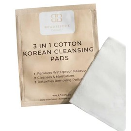 Beautifect Beauty 3-in-1 Korean Cotton Cleansing Pads, Premium Skincare