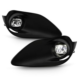 AKKON - Fit 2017 Toyota Prius C Model OE Style LED Fog Lights w/Switch Wiring Harness Clear Lamp Assembly Pair/Set