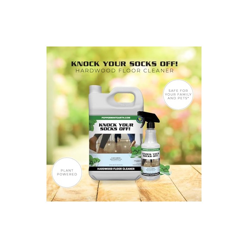 POWERMINT 1 Gallon ‘Knock Your Socks Off!’ Hardwood Floor Cleaner
