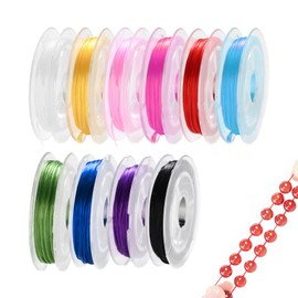 10 Rolls Colorful Bracelet String, Elastic for Bracelet Making, Elastic String, Bracelet Elastic, for Making Jewelry Bracelet Strings DIY Bracelets Necklaces Handicrafts Decorations