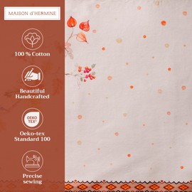 Maison d'Hermine 100% Cotton Set of 4 Placemats for Dining Table | Kitchen | Wedding | Everyday | Dinner Parties | Christmas (33 cm x 48 cm)