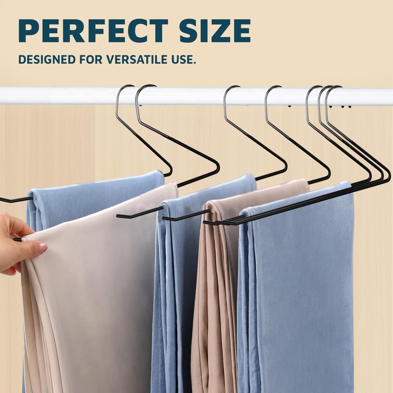 Lifemaster Metal Pants Hanger Set - 30 Pieces Elegant Non-Slip