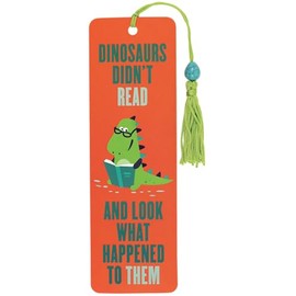 Dinosaurs Didnt Read Beaded Bookmark