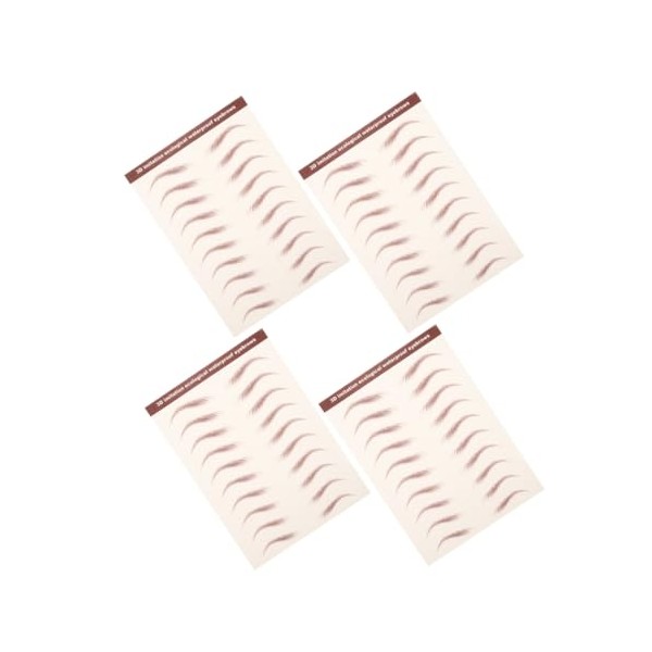 4sheets Eyebrow Stickers Realistic Hair-like Temporary Eyebrow Transfers for Women