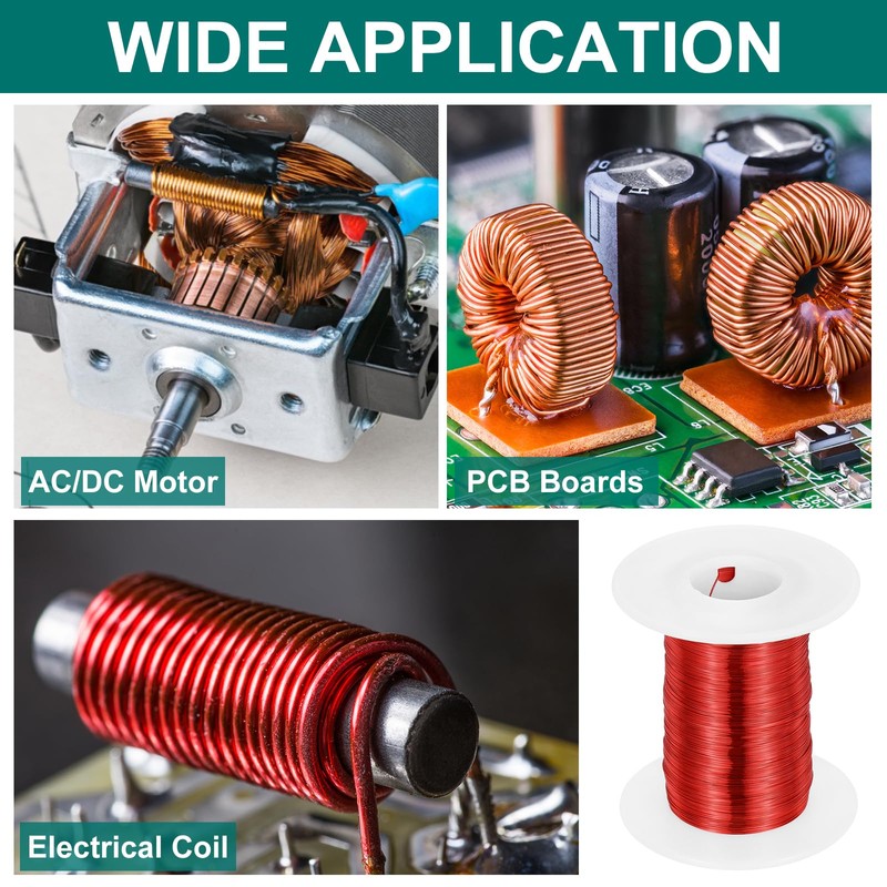 sourcing map 30 AWG Magnet Wire, 30 Gauge / 0.25mm