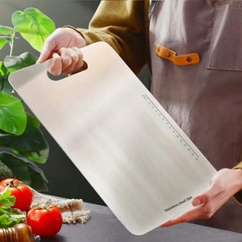 Chopping Board 11.4"L x 7.9" W Stainless Steel 304 Cutting Board Durable Kitchen Chopping Board Silver