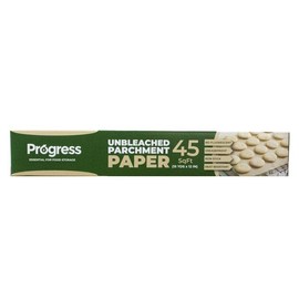 Progress Kitchen Unbleached Parchment Paper Roll | 45 Square Feet | Natural Parchment Baking Paper for Air Fryer Cooking, Sheet Pan Liner, Sandwich Wrapping (45 sq ft)