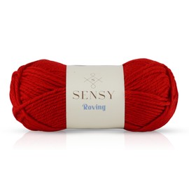 Sensy Roving Yarn, 3,5 oz, 132 yardas, calibre 5 Bulky (Carmine Red)