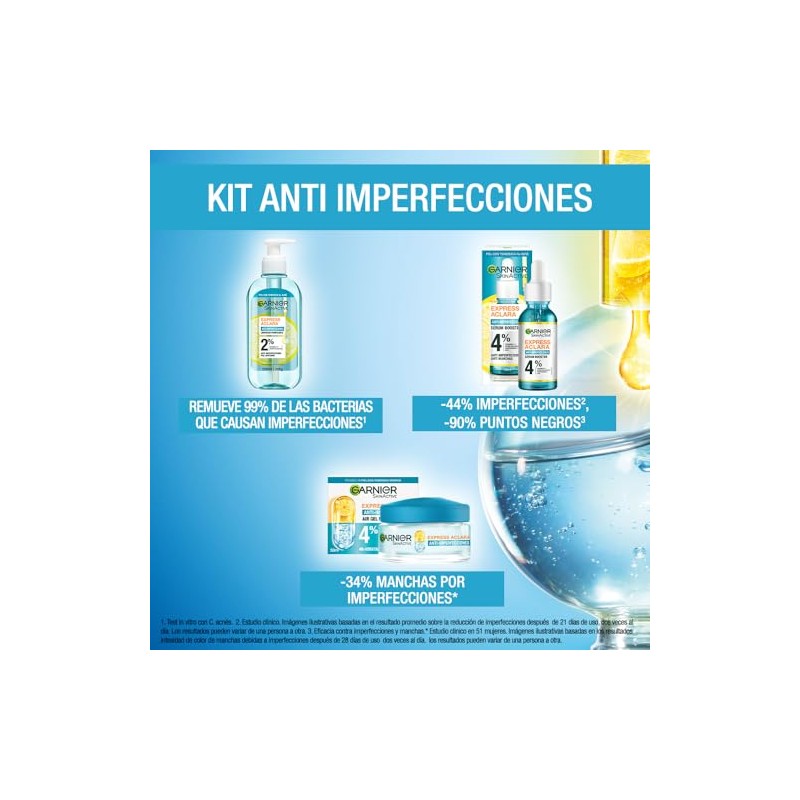 Garnier Skin Active Kit Express Anti Imperfecciones Gel Limpiador Facial