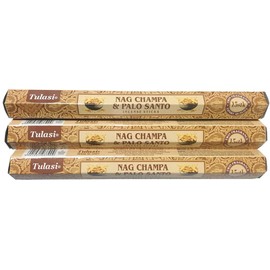 You International Tulasi Nag Champa & Palo Santo Sticks, Set of 3, 15 Count (x3)
