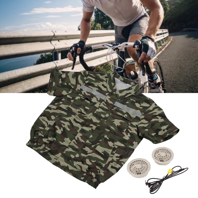 Cooling Fan Jacket with 2 Fan 3 Levels Adjustable Fast