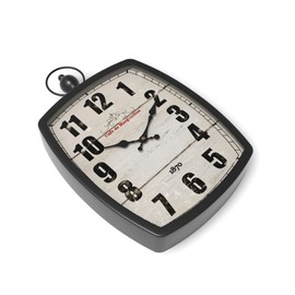 Menterry Rectangle Retro Large Wall Clock, Old-Fashioned Vintage Design, Black Antique Style, Battery Operated Silent Decor Wall Clocks for Farmhouse,Kitchen,Office (15.5" H x 10.2" W)