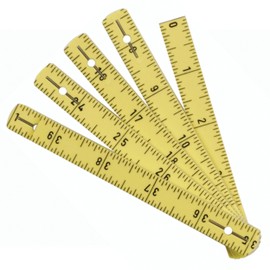 Wiha 61601 MaxiFlex Fiberglass Reinforced Folding Ruler, Assorted Colors, Yellow