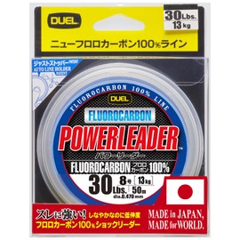 Duel HARDCORE Fluoro Line 30Lbs. HARDCORE POWERLEADER FC 50m 30Lbs. Natural Clear H3342