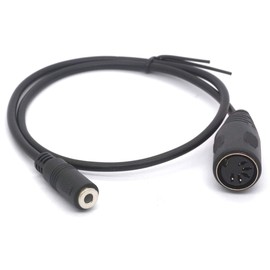 Tomost 3.5 to MIDI Cable Adapter 5 Pin Din Female Plug to 3.5mm (1/8 in) Female Jack Audio Adaptor for Bang & Olufsen, Naim, Quad.Stereo Systems (50 cm)