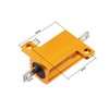 sourcing map 2 Pieces Aluminium Housing Resistor 10 Watt 50