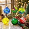 6 Pack Hand Blown Glass Christmas Ornaments