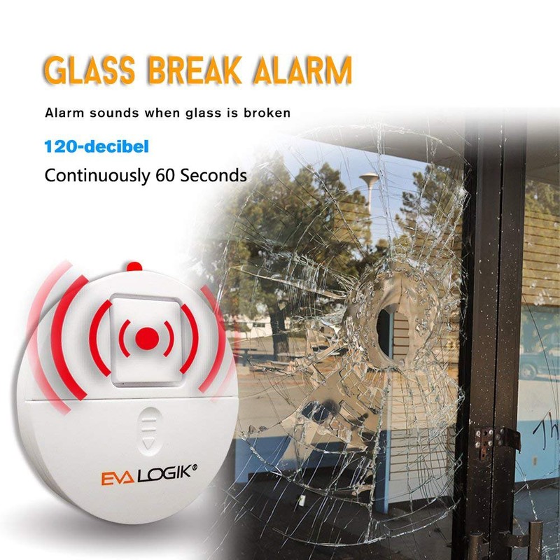 EVA LOGIK Modern Ultra-Thin Window Alarm with Loud 120dB Sound
