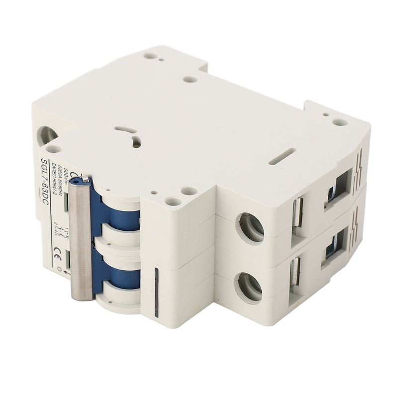 DC Circuit Breaker 2P 16A Overload Protection DIN Rail Mount