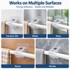 6 Pack Self Adhesive Curtain Rod Holder Hooks for Wall
