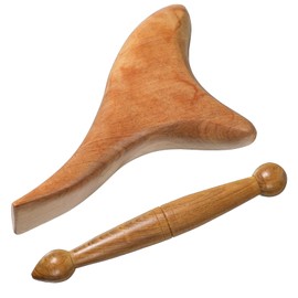 Hpmjz 2 Pcs Wood Reflexology Tools Wooden Therapy Massagers SPA Scraping Board Hand Foot Stress Reliever for Body Head Neck Hand Waist Calf Leg Foot Sculpting Muscle Tension Release