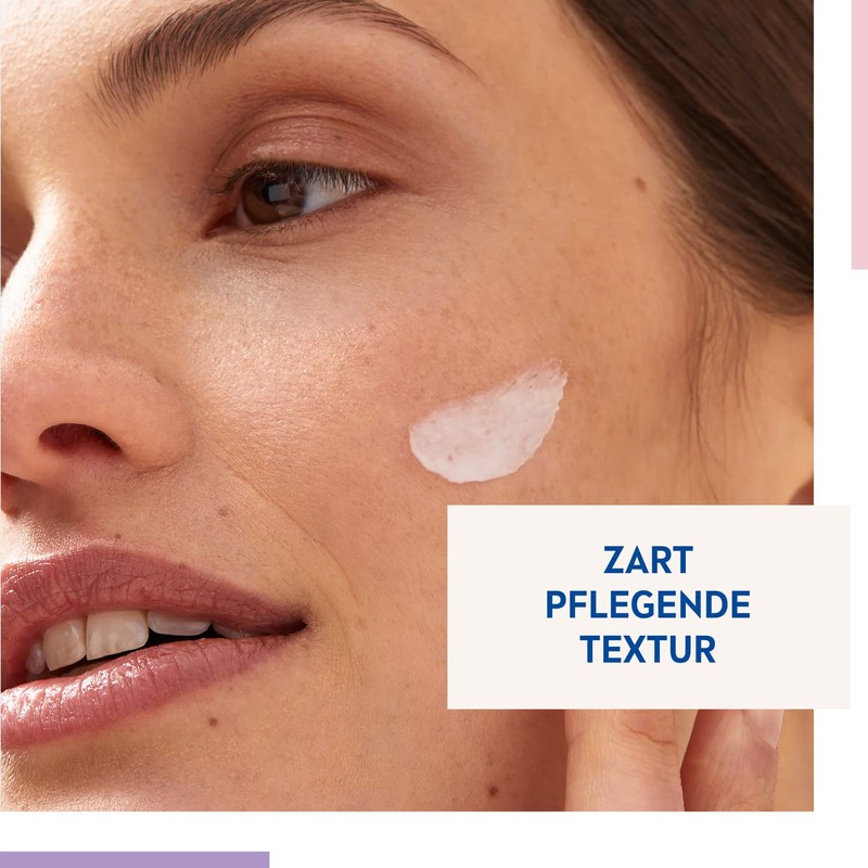 NIVEA Beruhigende Tagespflege 24h Feuchtigkeit LSF 15, parfumfreie Gesichtscreme für