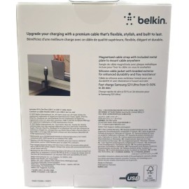 Belkin NEW Belkin BoostCharge Pro Flex USB-C Cable W/USB-C Connector Cable + Strap 10FT