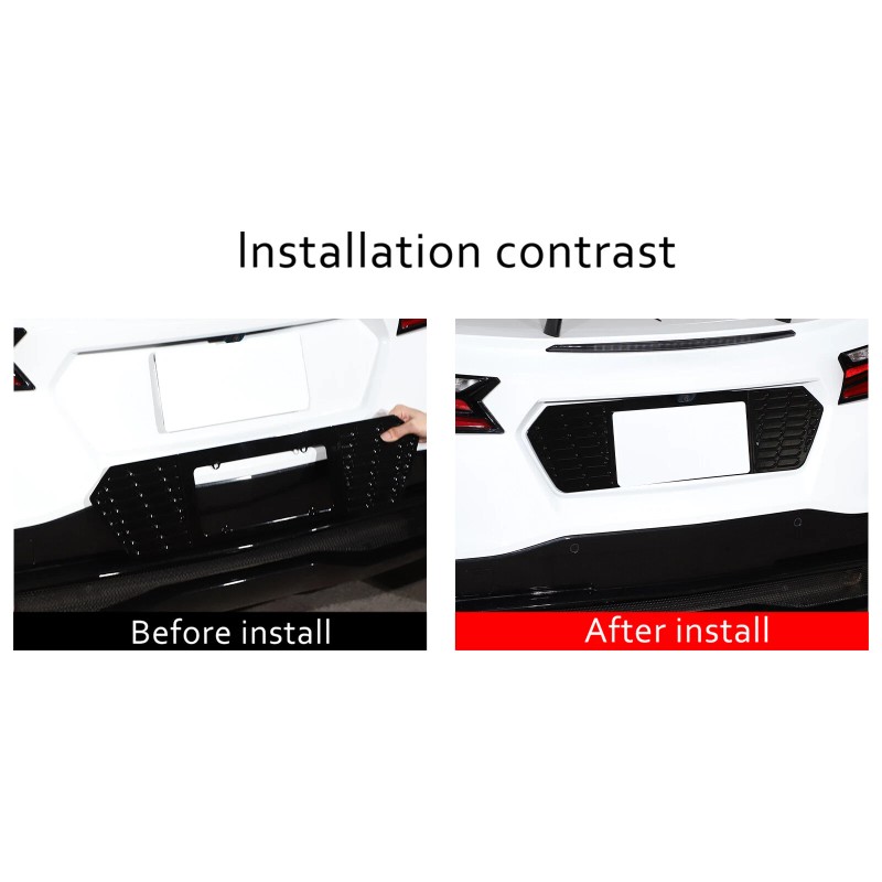 MXtech-23 Aluminum Black Alloy Rear License Plate Frame Trim Fit