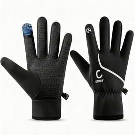 Guantes de Invierno, Guantes para Fro Impermeables y Trmicos con Forro Grueso, Antideslizantes y Ajustables para Hombres y Mujeres, Guantes para...   