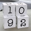MIJOMA Yearly Countdown Calendar Wooden Cube - Permanent Yearly Table
