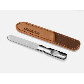 Mr. Green MR GREEN Solid Stainless Double Sided Nail File & Case Manicure Pedicure German