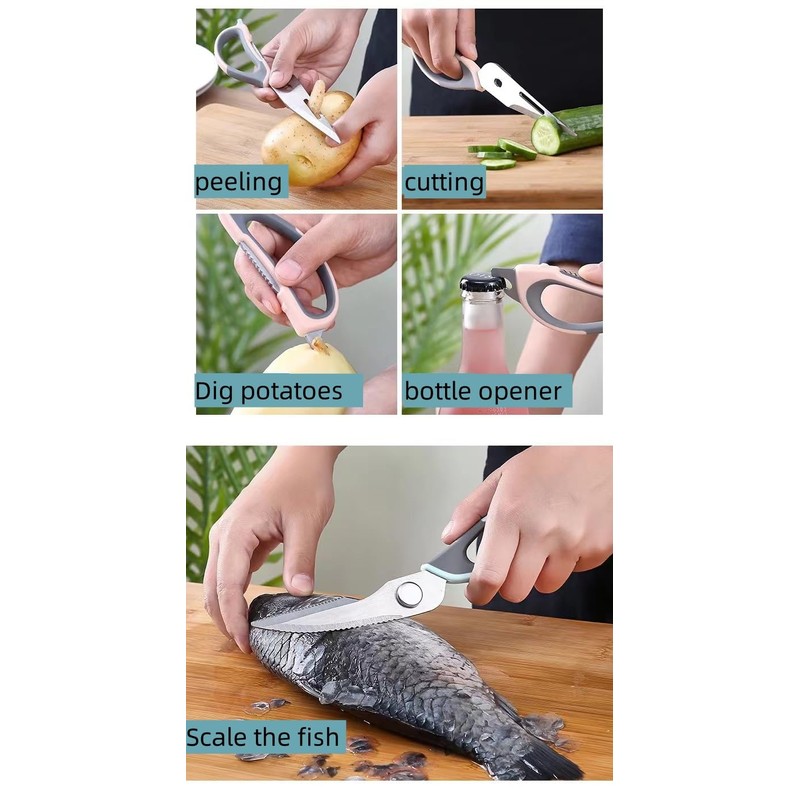 Kitchen Shears, Heavy Duty Shears Ultra Sharp Stainless Steel Multi-Function