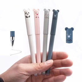 YYaaloa Erasable Gel Pens Fine Point 0.5mm Blue Inks 12 Pack Cute Cartoon Make Mistakes Disappear for Writing Planner and Crossword Puzzles Adult Writing Kids Calligraphy Note Taking (Blue)