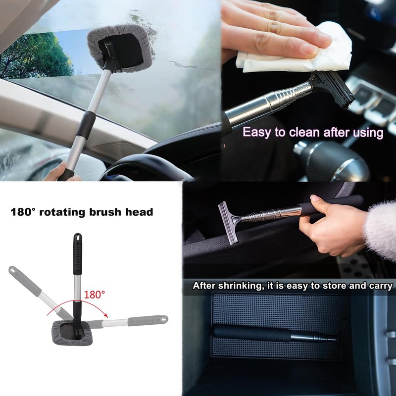 LJDJ Car Rearview Mirror Wiper 2 pack Universal Automotive Car
