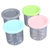4Pcs Ice Cream Pints Containers and Lids Large Capacity Round